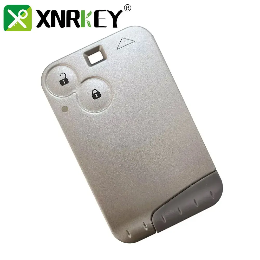 XNRKEY 2 Buttons Remote Card Car Key Shell For Renault Laguna Card Key Case Cover with Grey Blade Without Words Without Logo