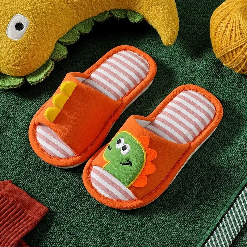 Pantuflas Soft Sole Kid Cotton Slippers 2023 Winter New Cartoon Boy Home Shoe Girl Indoor Slippers Kid Shoes Zapatillas Niña 슬리퍼