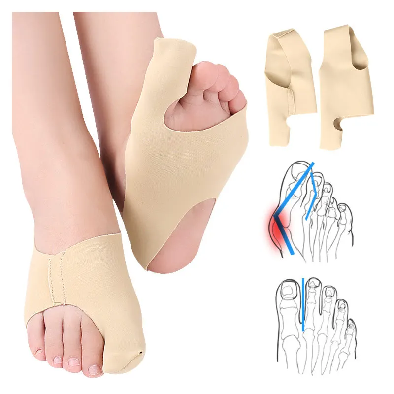 1 Pair Big Toe Bunion Corrector Toe Straightener Orthopedic Socks Toe Separator Pain Relief Hallux Valgus Feet Protector Care