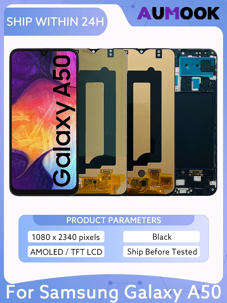 Ekran LCD do Samsung Galaxy A50 A505 Wyświetlacz LCD Ekran dotykowy Digitizer Zespół z ramką A505F A505G A505W A505X A505U Część — zdjęcie produktu 7