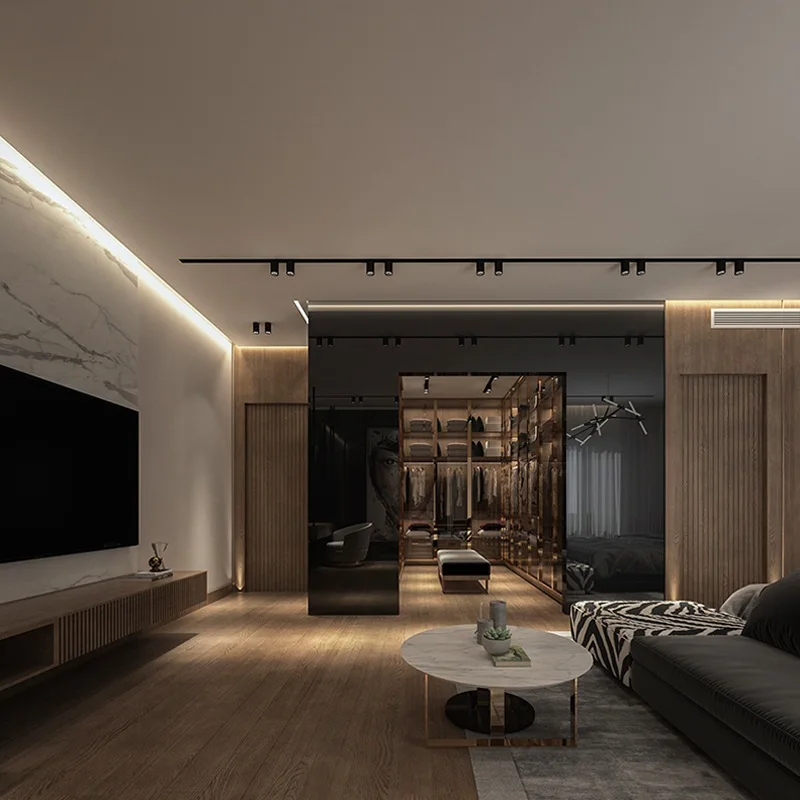Picture 3: LED Aluminum Profile Indoor Ceiling Molding Light Bar For Interiror Indoor Decor Suspended Gypsum Strip Reflection Linear Light