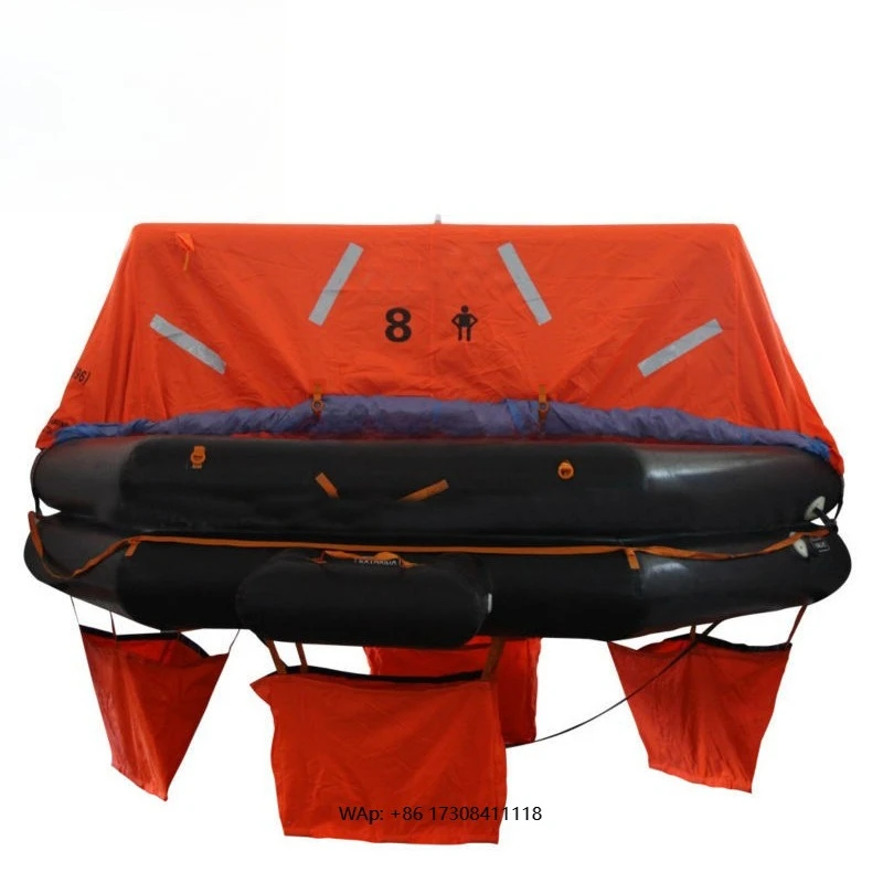 Zattera di salvataggio gonfiabile di emergenza da utilizzare per navi
