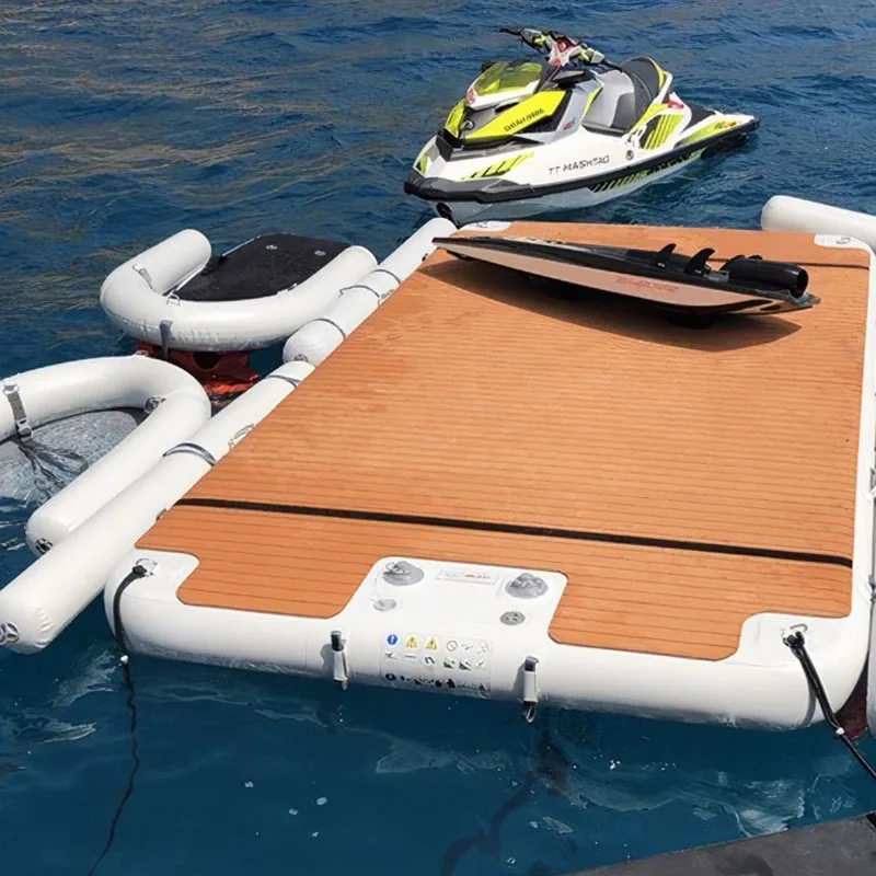 

Hot Selling Inflatable Boat Fishing Platform Floating Pontoon Dock Pad Mat