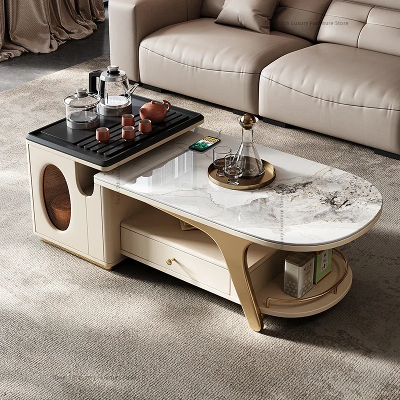 

High-end Villa Rock Plate Coffee Tables Designers Living Room Coffee Tables Originality Luxury Home Furniture Stolik Kawowy FYCT