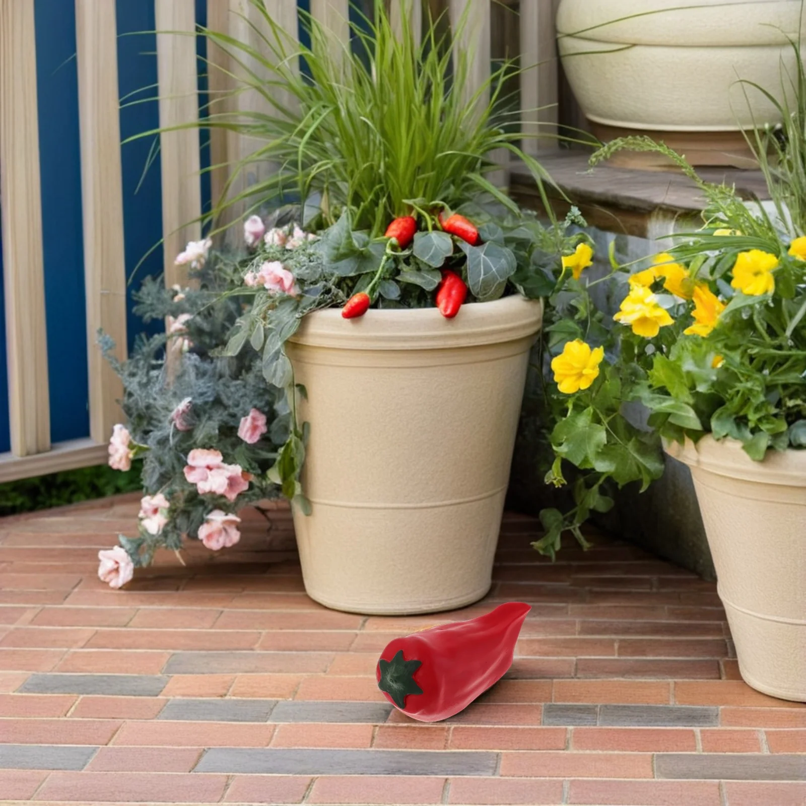 في الهواء الطلق صندوق مفاتيح مخفي الفلفل الحار على شكل الراتنج حديقة مفتاح إخفاء مانعة لتسرب الماء حصيف تخزين ساحة الشرفة حامل آمن الزخرفية