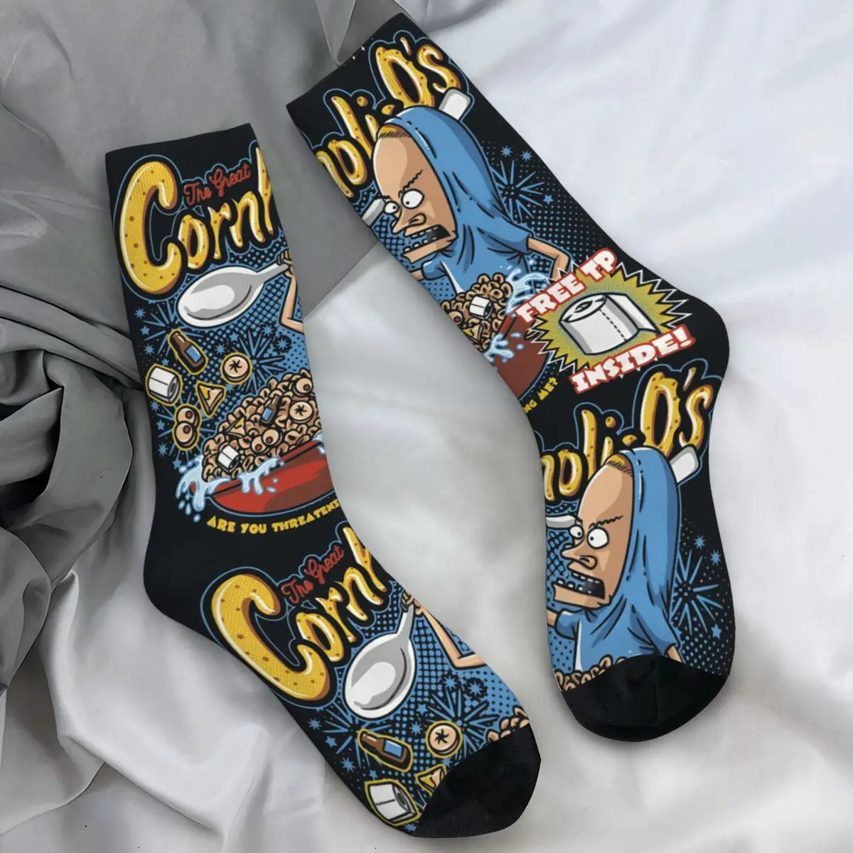 Beavis And Butt-Head Amerikaanse animatiesokken Lentekousen Grappige unisex medium zachte sokken Patroon Skateboard Antislipsokken