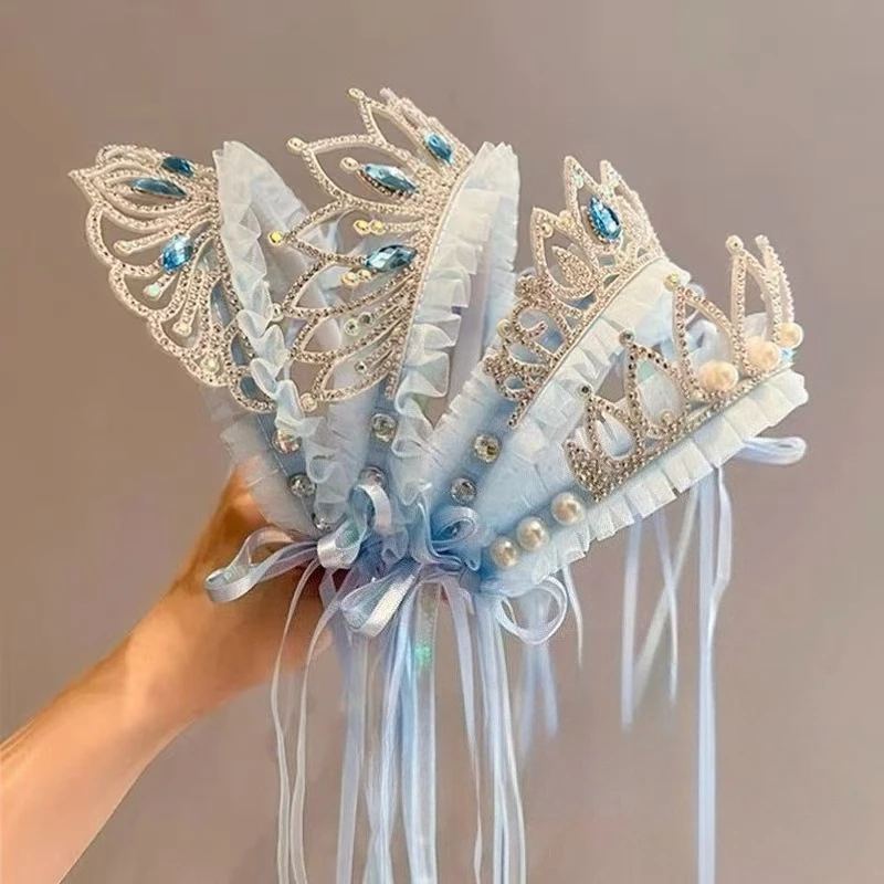 Stirnbänder für Baby Mädchen Strass Prinzessin Krone Stirnband Band Haarbänder Fotografie Kopfbedeckung Geburtstag Party Haarschmuck