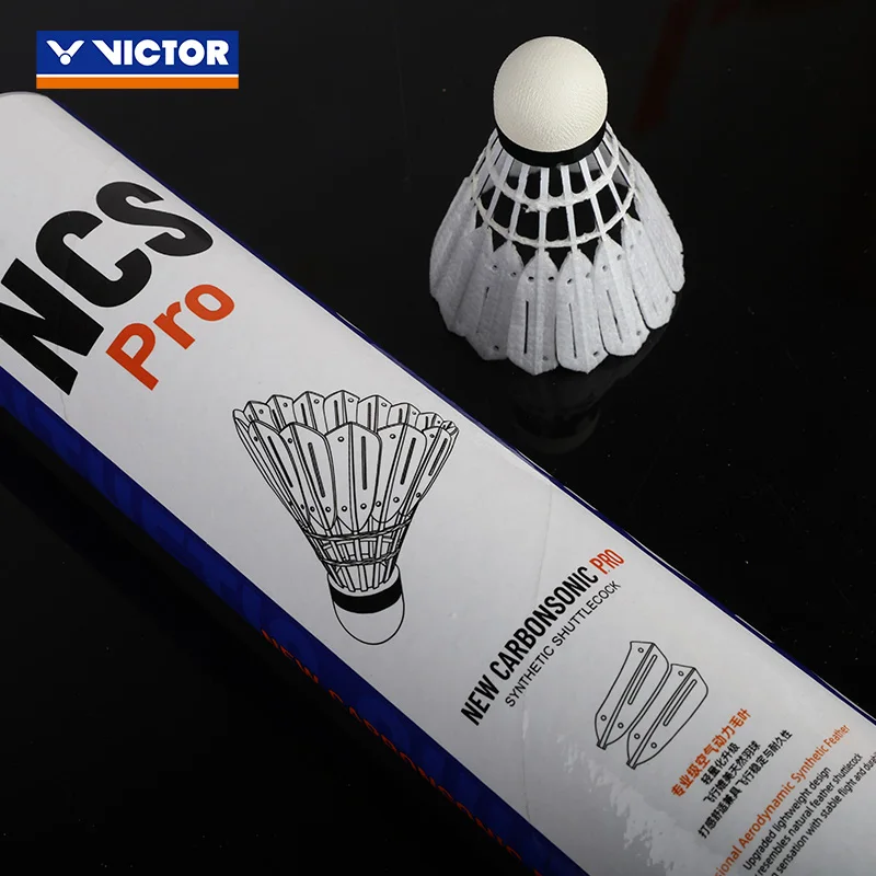 

Victor NCS Carbon Sound Одежда для бадминтона Искусственный матч для игры Стабильный полет Прочные мячи для китации Спортивный фитнес