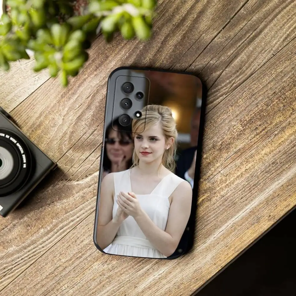 الممثلة E-Emma W-Watson حافظة هاتف لهاتف سامسونج جالاكسي A13، A21s، A22، A31، A32، A52، A53، A71، A80، غطاء أسود ناعم
