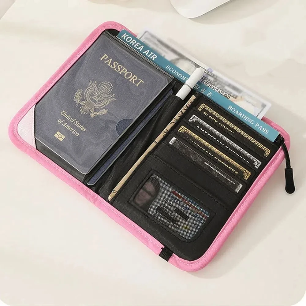 

Card Holder Nylon Passport Bag Purse Passport Cover Travel Wallet Crossbody Bag Ticket Holder Certificate Storage Bag Men