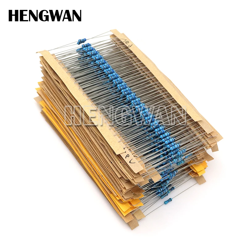 3120pcs 156Values 1/4W Metal Film Resistor Kit 1R-10M ohm 1% Resistance Assortment Set 1ohm-10Mohm DIY Samples Pack