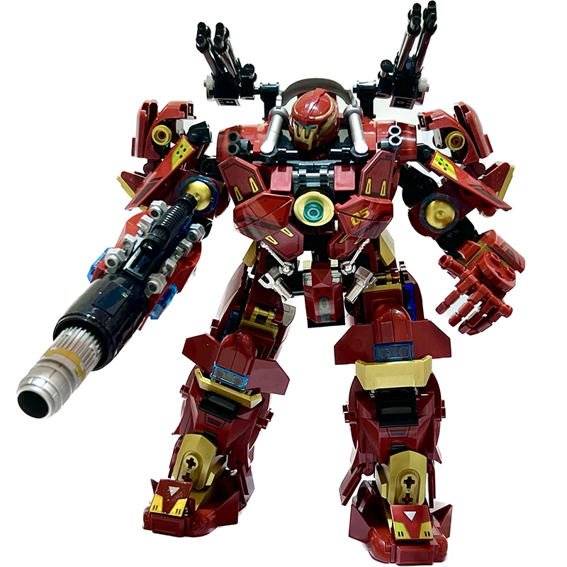 2024 Super hero Mech Series Red War Machine Buster Hulkbuster Armor Model Building Blocks Classic Marvel Movie Bricks Toys Gifts