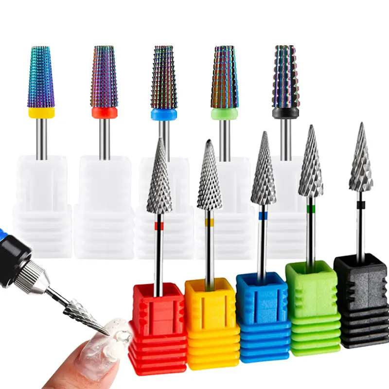Tungsten Carbid/Diamond Nail Drill Bits Electric Manicure Drill Accessory for Nails Fast Remove Acrylic Gel Tools Nail Supplies