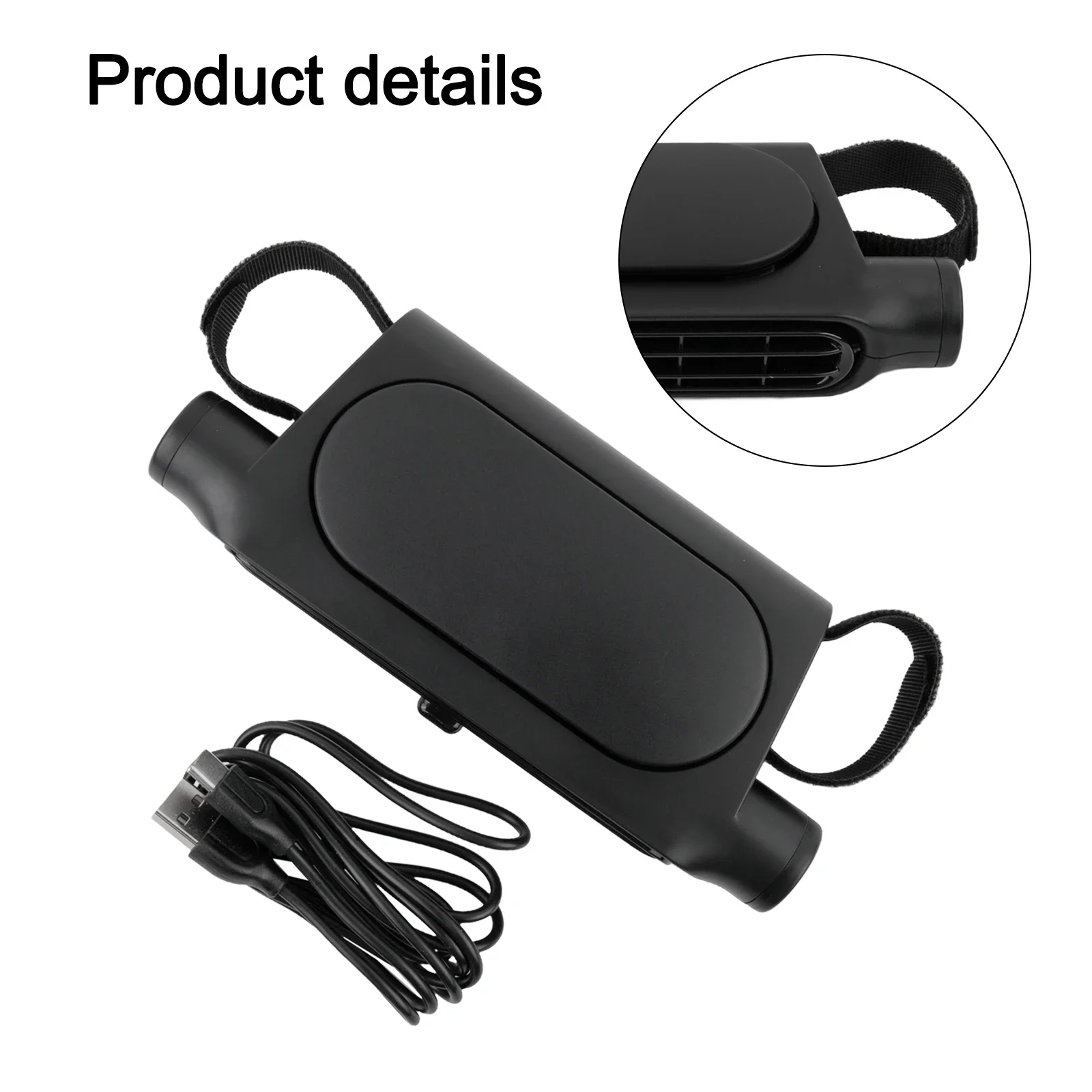 175*75*34mm Car Seat Fan User Friendly Car Fan Battery Powered Fan Brushless Motor Technology Cooling Car Accessory