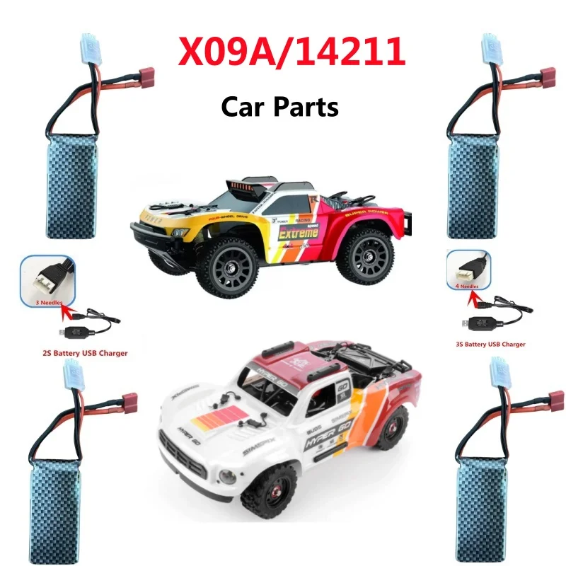 

MJX 14211 11.1V 3S 2700Mah Battey 14211 X09A Brushless Car Spare Parts 3S USB Charger 2S USB Charger 14211 Car Accessories