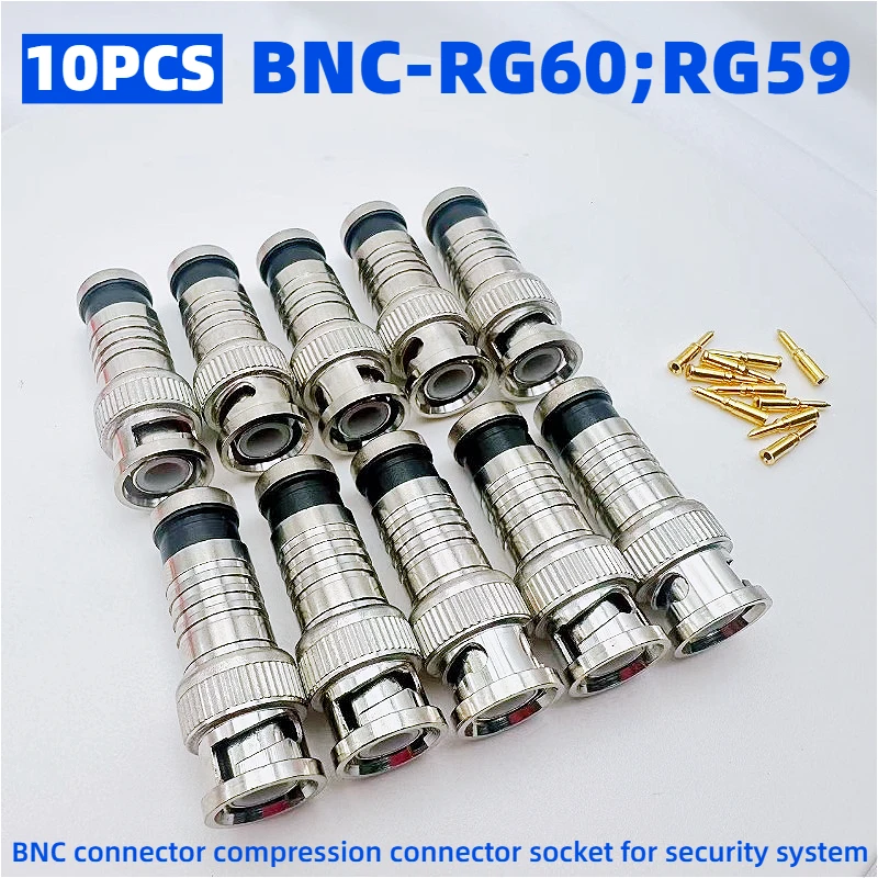 10Pcs Bnc Compressi…