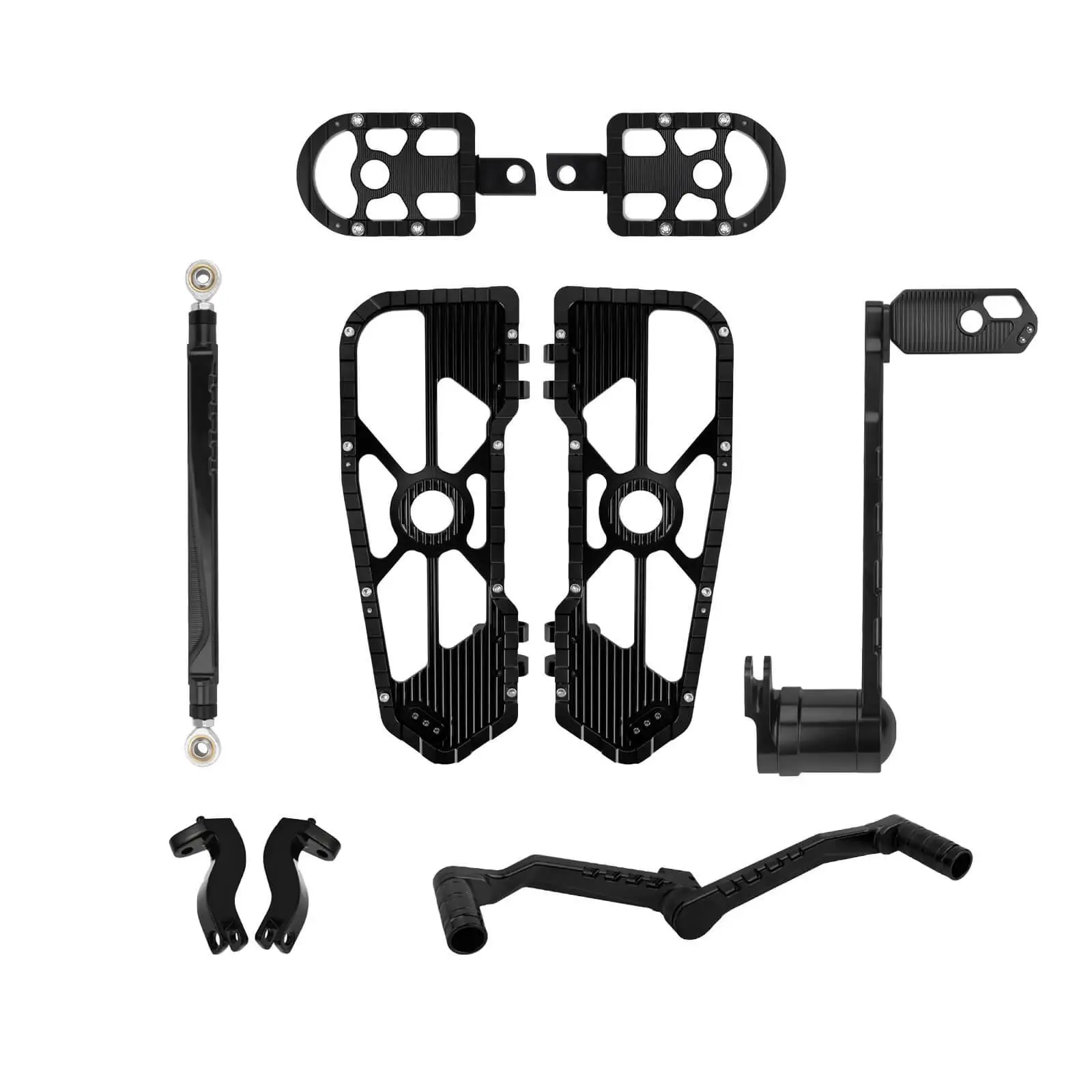 Motorfiets vloerplanken voetsteun schakelhendel remhendel sets bestuurder passagier voetsteun voor Harley Touring Road Street Glide 08-25