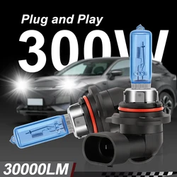 30000LM Car Halogen Headlight Bulbs 300W Auto Lamps 12V 6000K White H1 H4 H7 H9 H11 H13 9005 HB3 9006 HB4 Front Halogen Lights