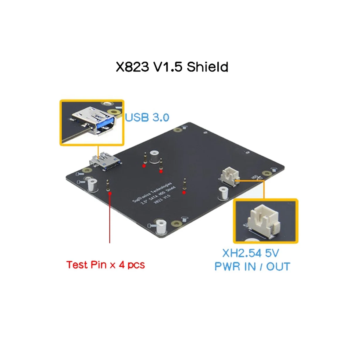 

Комплект NASPi Lite + плата расширения X823 + Стандартная плата адаптера + фотография для жесткого диска Raspberry Pie SATA HDD/SSD