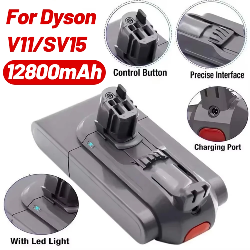 

Для Dyson V10 12800 мАч 25,2 В аккумулятор для Dyson SV12 аккумулятор литий-ионный пылесос перезаряжаемая батарея SV12