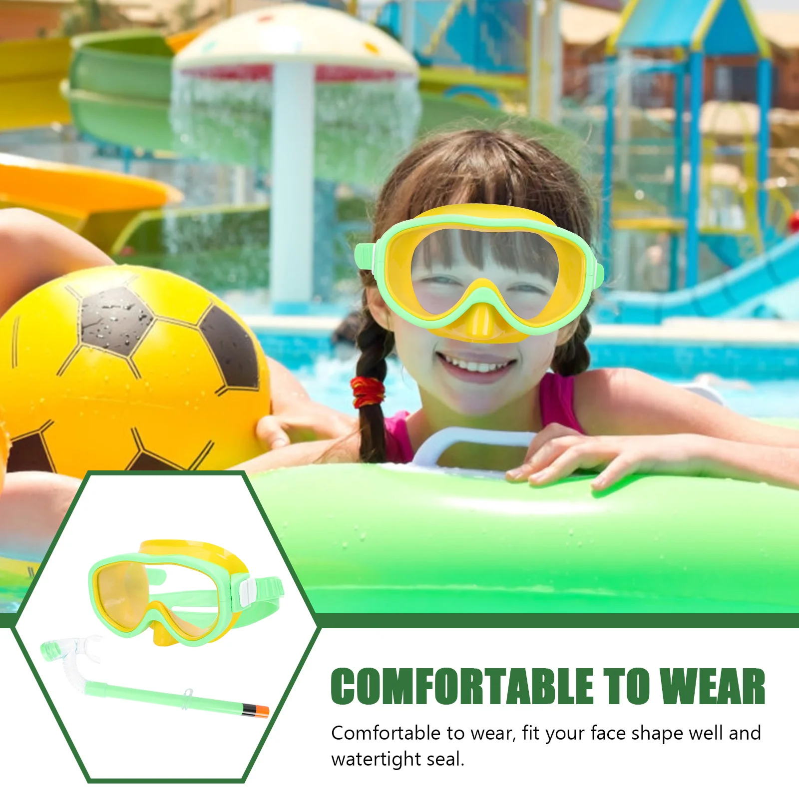 

Snorkeling Glasses Set Birthday Gift Gear Tool Swimming Goggles Leakproof Mask Diving Pvc