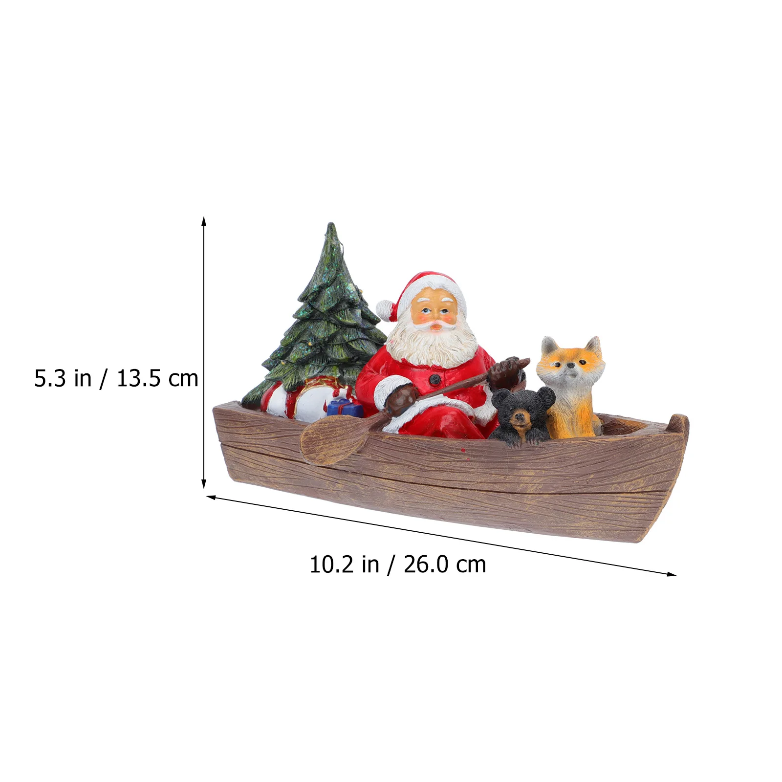 

1Pcs Santa Claus Resin Christmas Ornament Creative Luminous Xmas Desktop Decoration Festive Christmas Decor Indoor Xmas Ornament