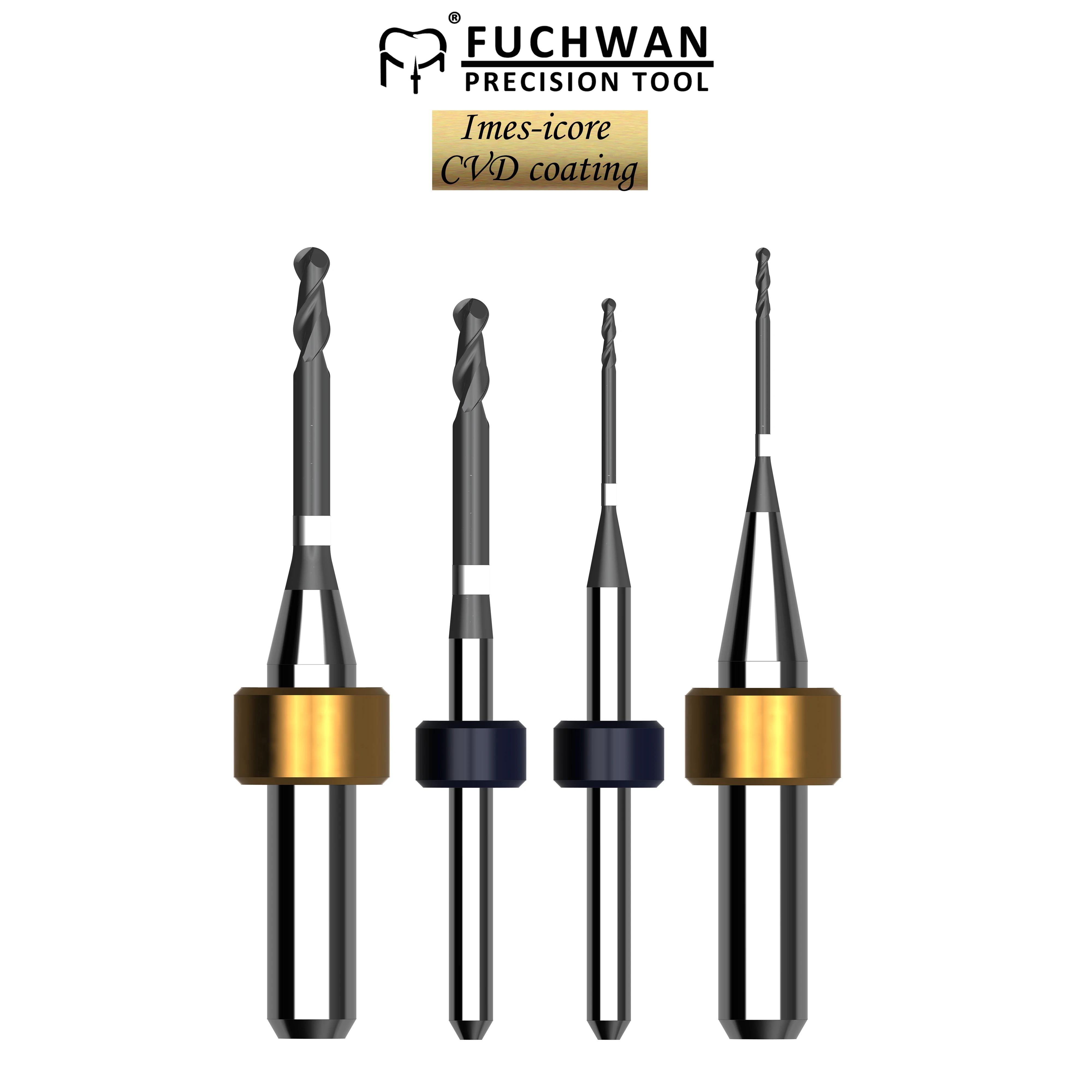 Fuchwan Dental  Precision Zirconia Ceramic Milling Tools Fit for Imes-Icore 350/550/750 Machines CVD Coating