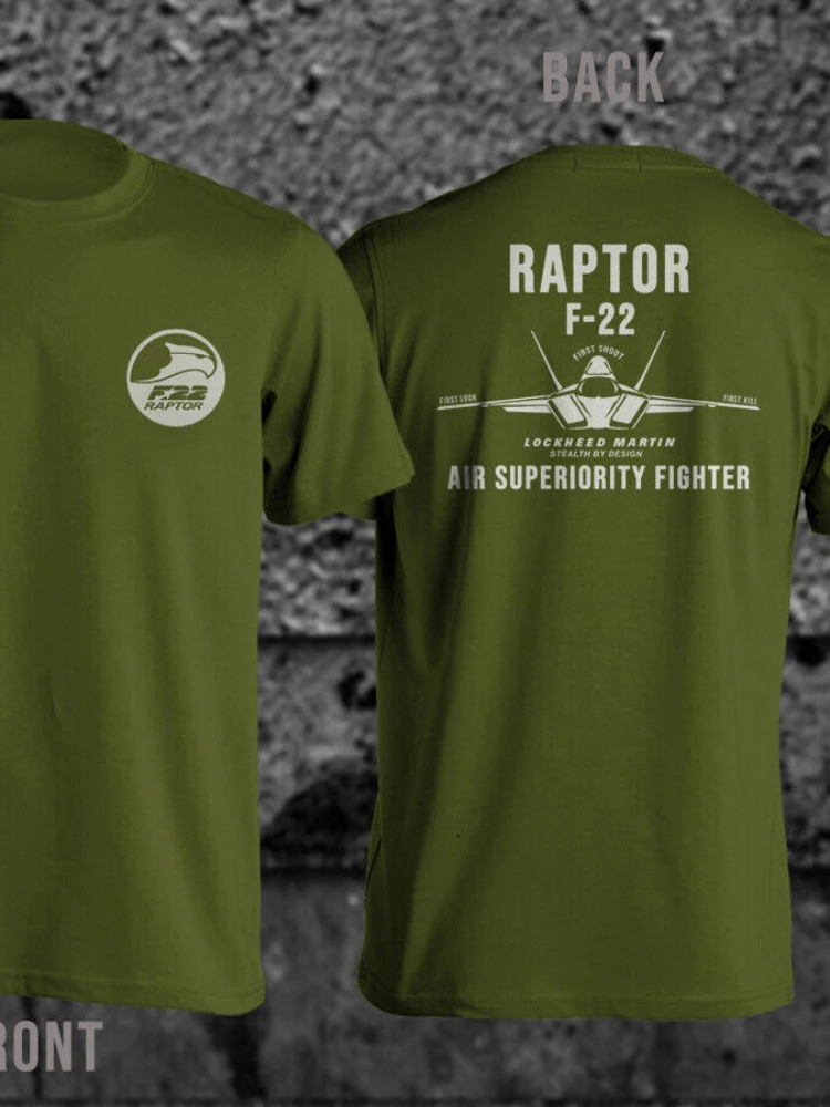 USAF Raptor F-22 Superior Fighter Military Men T-Shirt Short Sleeve Casual 100% Cotton O-Neck Shirts