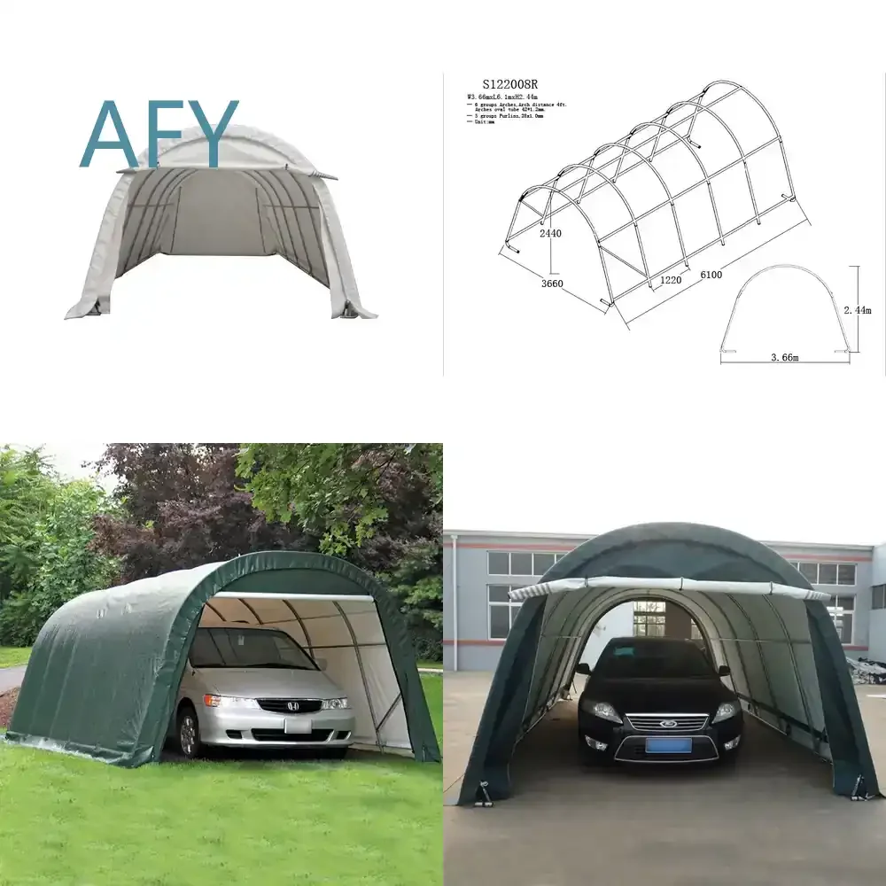 Suihe Car Garage Tent for 122008R Steel Shelter Instant Carport Tent Outdoor Vehicle Cover Weatherproof Foldable Canopy for