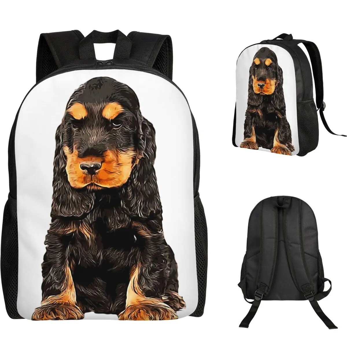 

Cocker Spaniel - English Cocker Spaniel Cute Puppy Dog Student Backpack School Bag Hiking Travel Daypack Bookbag Shoulder Bags