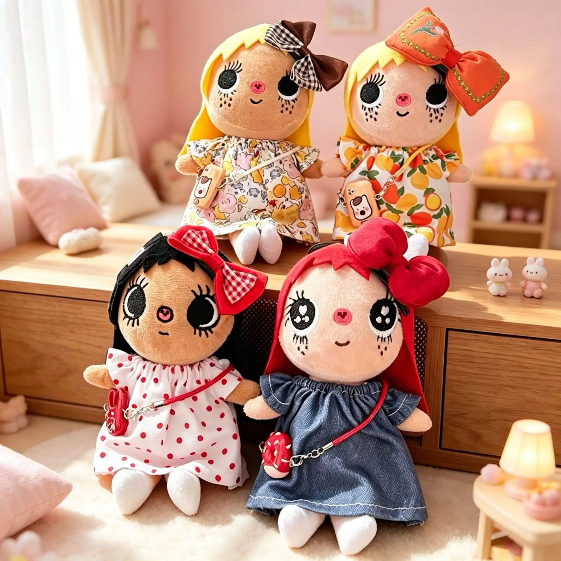 Nuevo y pequeño llavero de peluche Yuyu para niña, colgante de bolso, muñeco decorativo, figura de cómic Yu Yuyu, set de disfraz, set de regalo