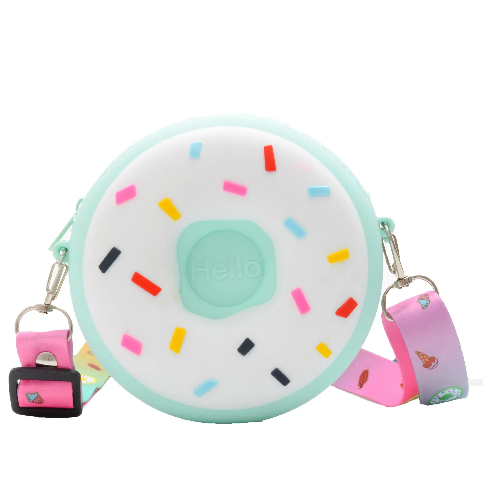 1Pc Donut Children\'s Bag Cute Zero Wallet Versatile Boys and Girls\' Crossbody Lovely Shoulder Mini Bag