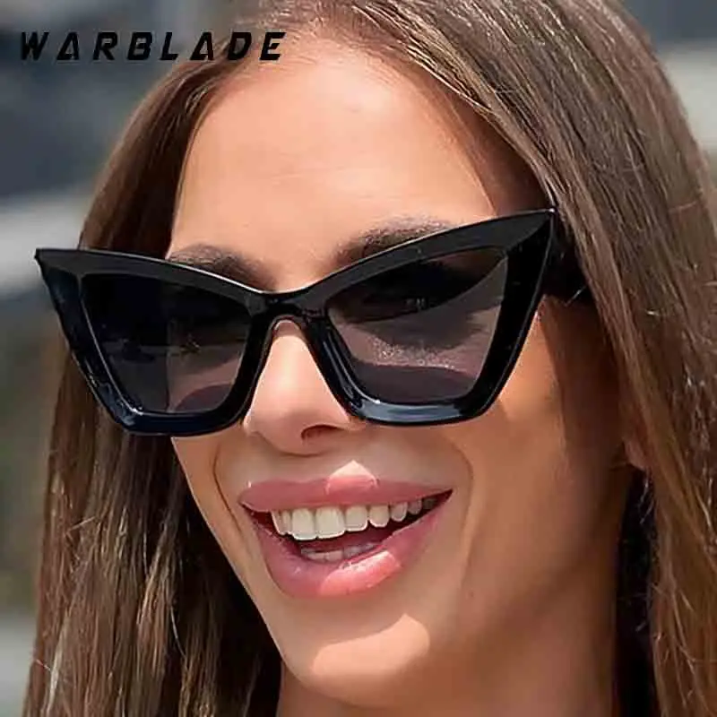 

Oversized Fashion Cat Eye Women Sunglasses Stylish Designer Glamour Ladies Vintage Shades Summer Traveling Driving Shades UV400