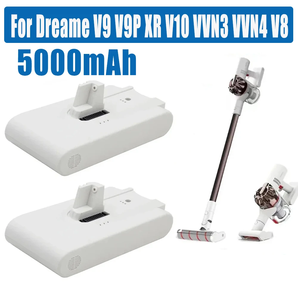 

New Original 25.2V 5000mAh For Xiaomi Dreame Cordless vacuum cleaner V8 V9 V9P V10 VVN3 VVN4 XR Dreame Replacement Battery