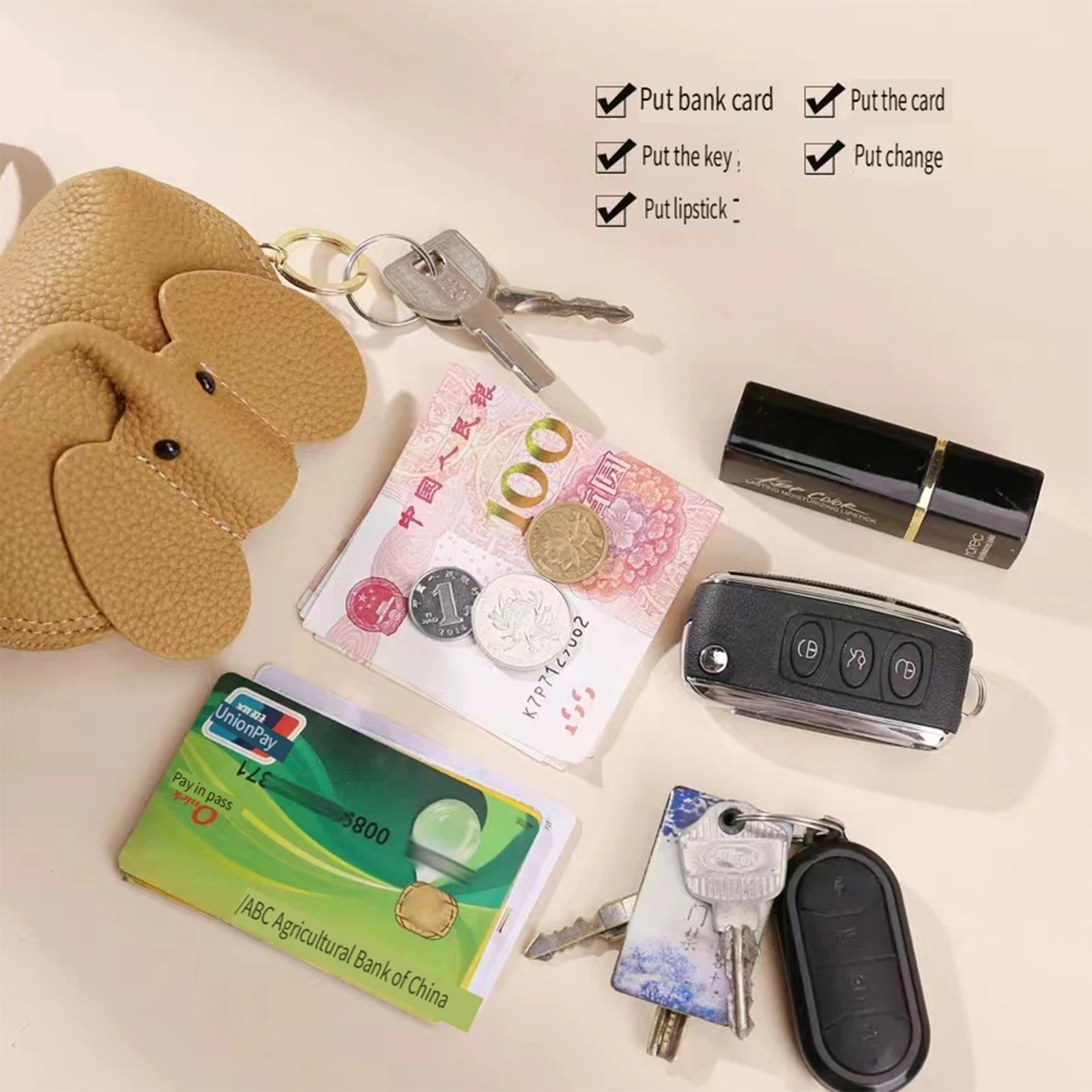 Women Short Wallets Genuine Cow Leather Fashion Cute Elephant Shape Wallet Zipper Coin MiNi Purse Small Storage Bag for Women