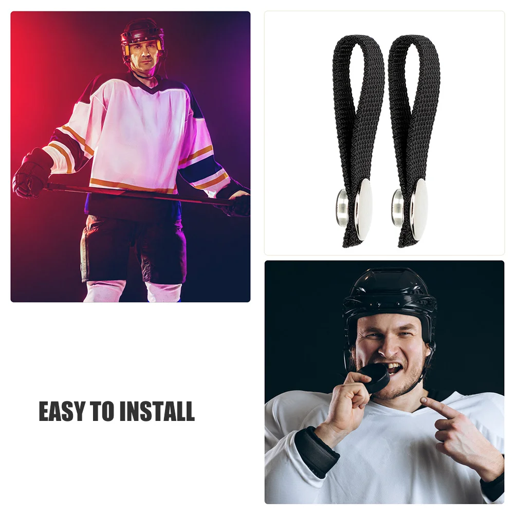 2 шт. регулируемые хоккейные ремни для подбородка с одной защелкой, безопасные запасные части для защиты хоккейного снаряжения, молодежные ремни для подбородка