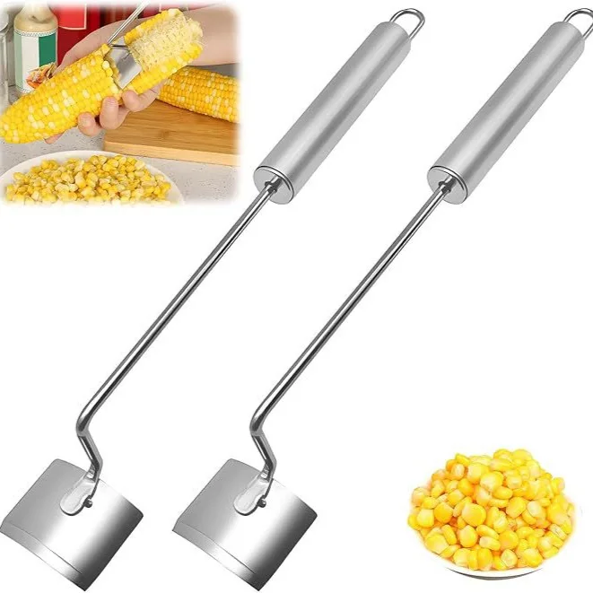 

Stainless Steel Corn Shucker - New Rotary Kernel Remover Tool for Easy Corn Shucking