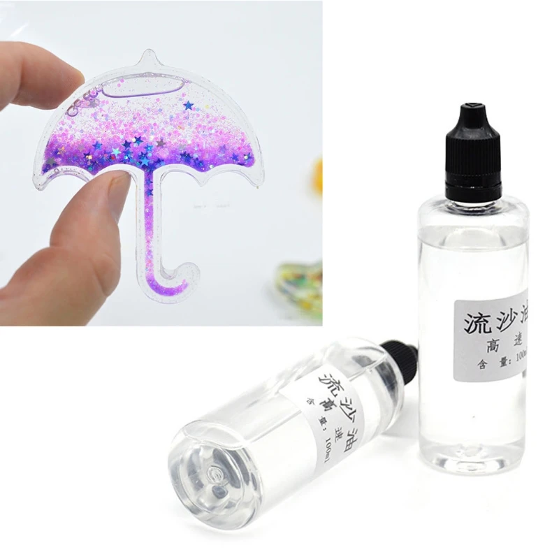 100ml Highest Grade Acrylic Pour Oil UV Epoxy Resin Silicone Mold Liquid Flow Art Oil Jewelry Making Tools