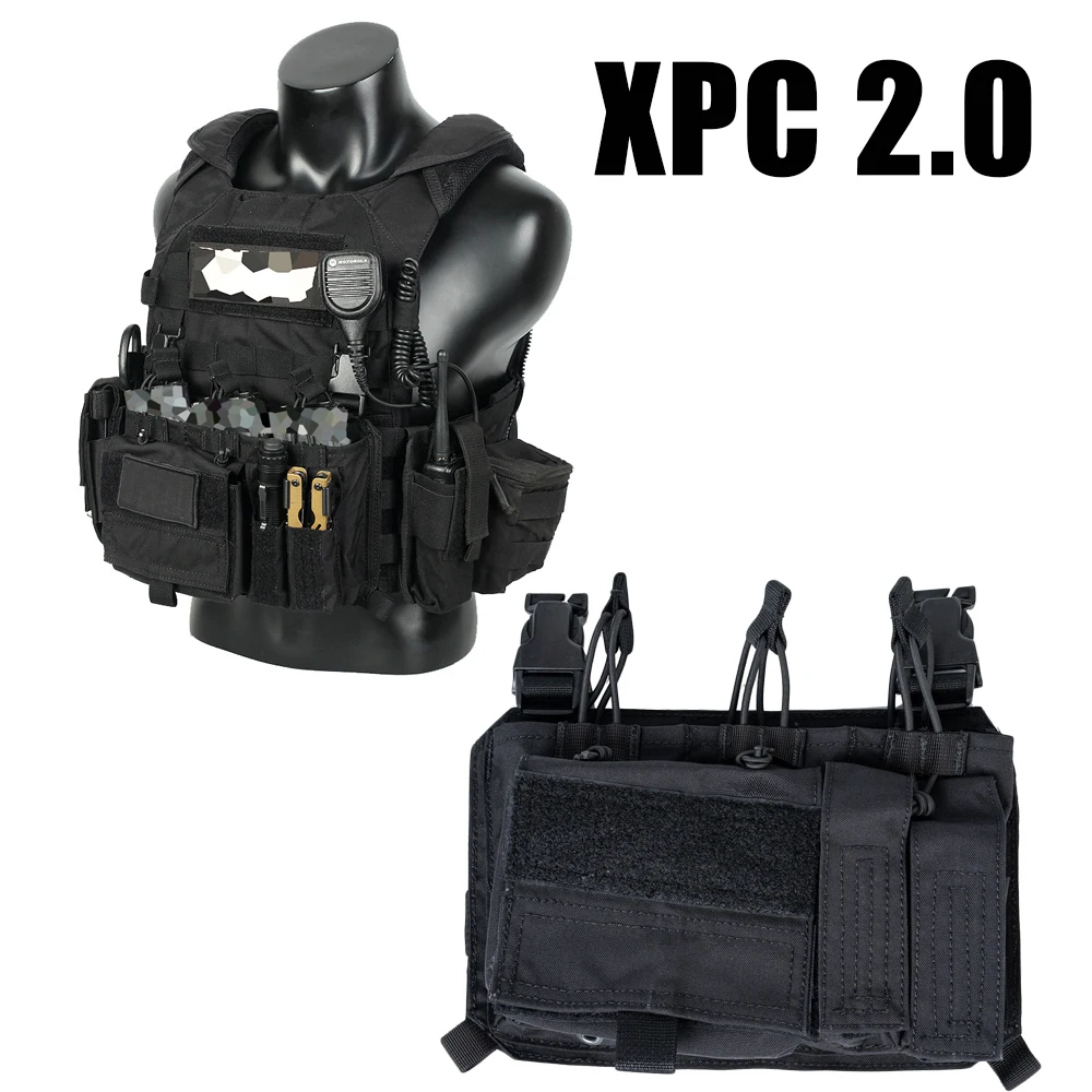 Tactical auxiliary bag outdoor training chest hanging XPC2.0 vest accessories avs Velcro front hanging plate