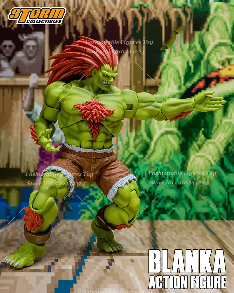 Strom ของเล่น 1/12 ผู้ชายทหาร Strong Blanka ต่อสู้เกมสีเขียว Orcs Challenger ชุด 6 นิ้ว Action Figure ของเล่นคอลเลกชัน