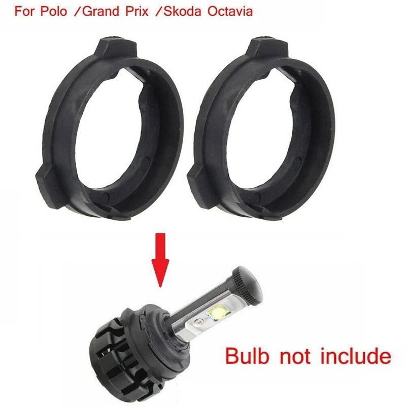 2X H7 LED Retainer Clip Adapter Holder Headlight Bulb For-Polo Touran Gran Lavida Skoda Octavia Morris Garages Grand