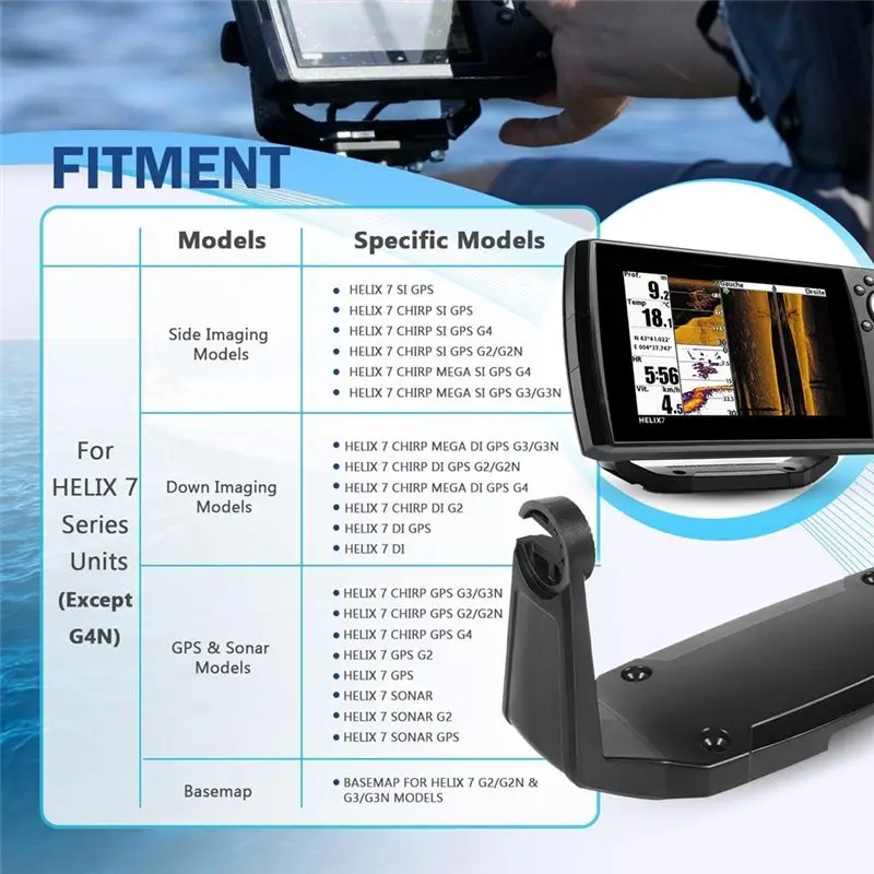 A23F-740146-1 Gimbal Bracket Mounting Bracket With Knobs Mounting Screws For Humminbird Helix-7 Series Fish Finders