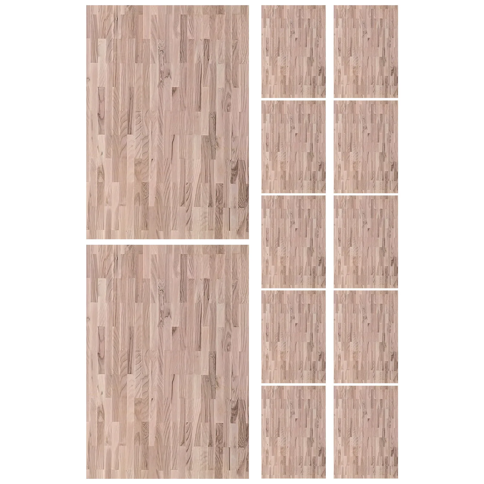 

Набор из 12 самоклеящихся миниатюрных наклеек для пола в кукольном домике, имитация дерева, 29x21 см