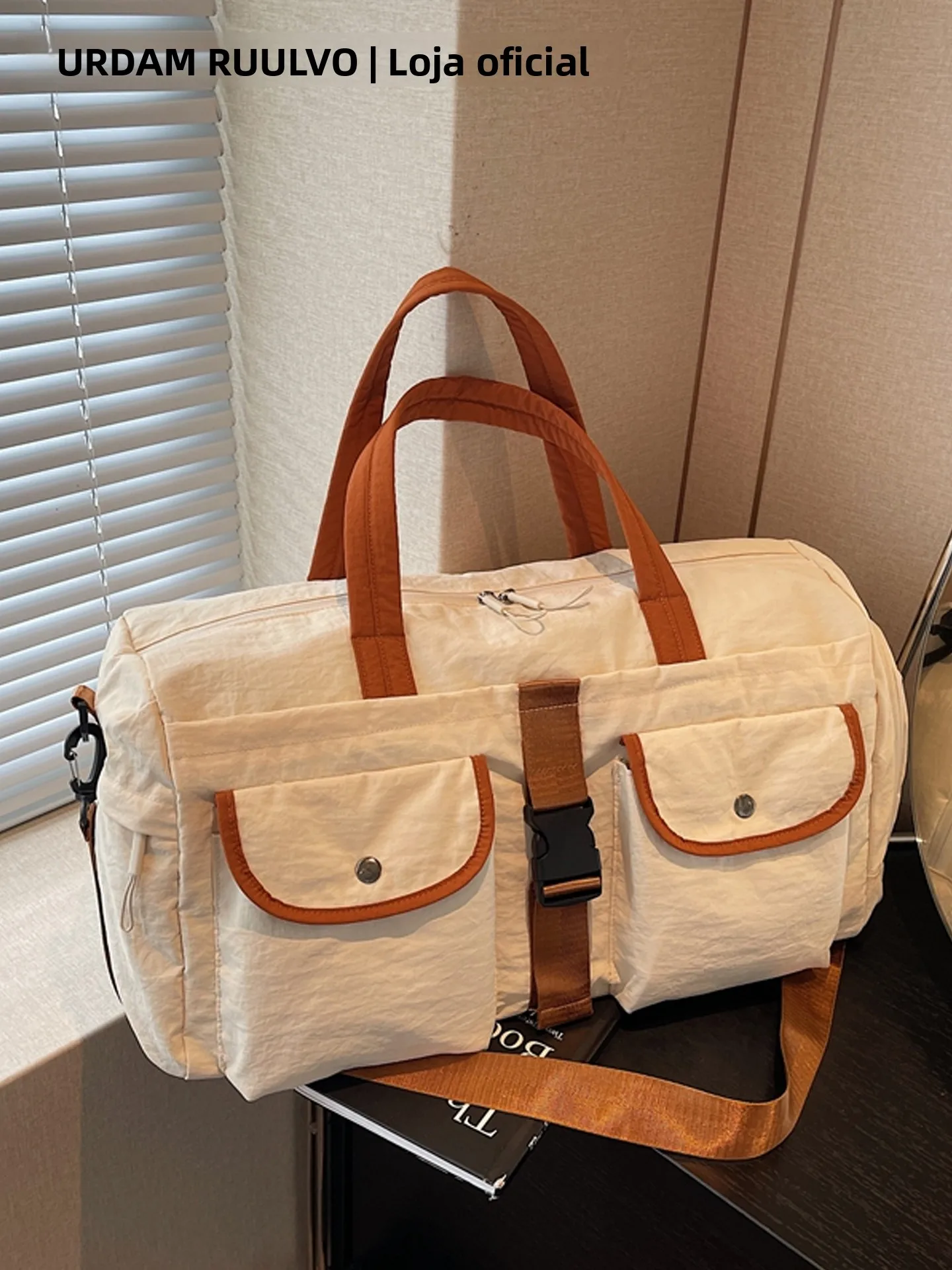 ur-ファッショナブルなトラベルバッグ-レディース-ハンドヘルド-短期旅行-ジムバッグ-ウェット＆ドライ分離-大容量-出張用荷物バッグ