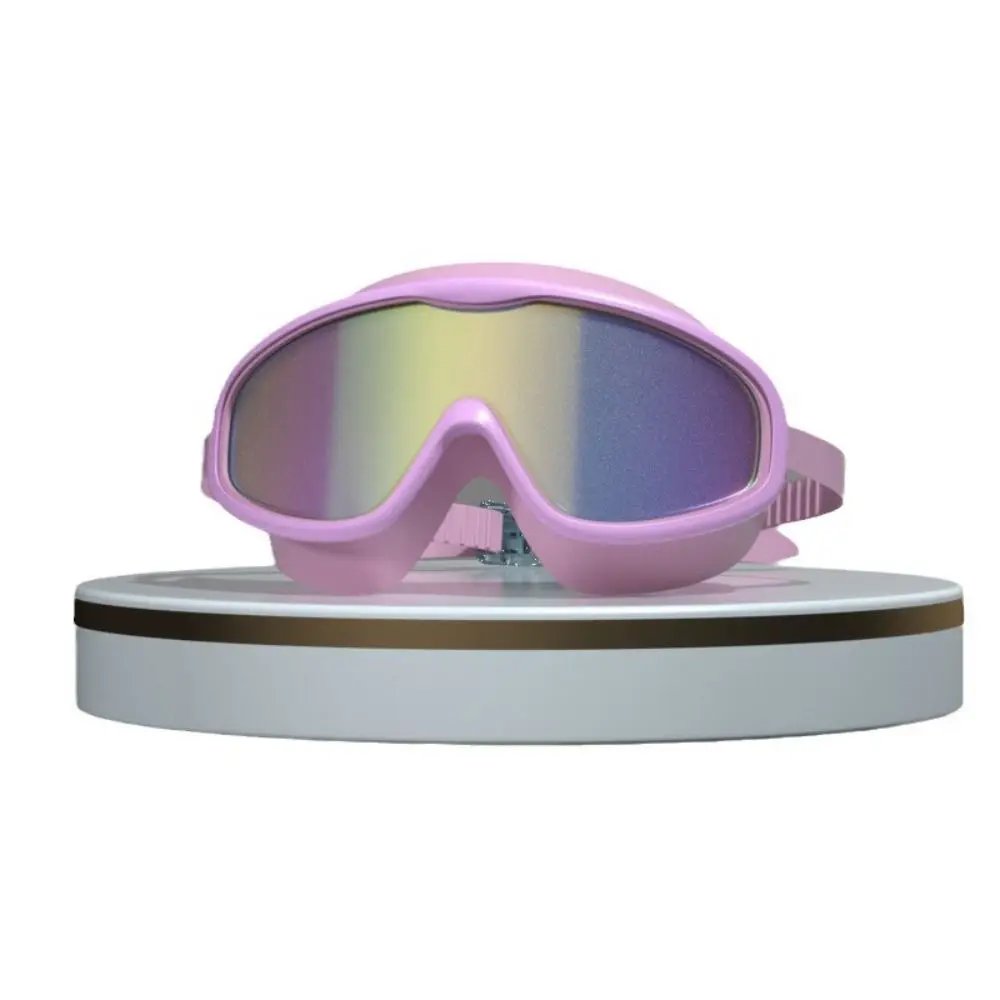 

Large Frame Swimming Goggles Anti-fog with Glasses Case Swim Training Glasses Adjustable Wide View Water Racing Glasses Adult