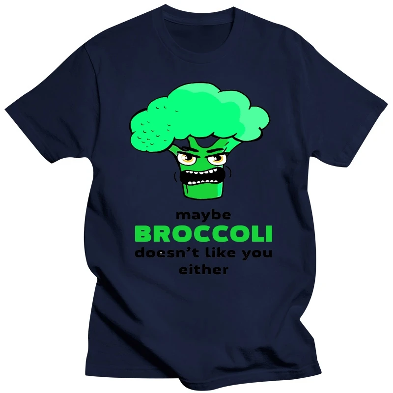 MenMaybe Broccoli DoesnLike You Either Funny Vegan T-Shirt