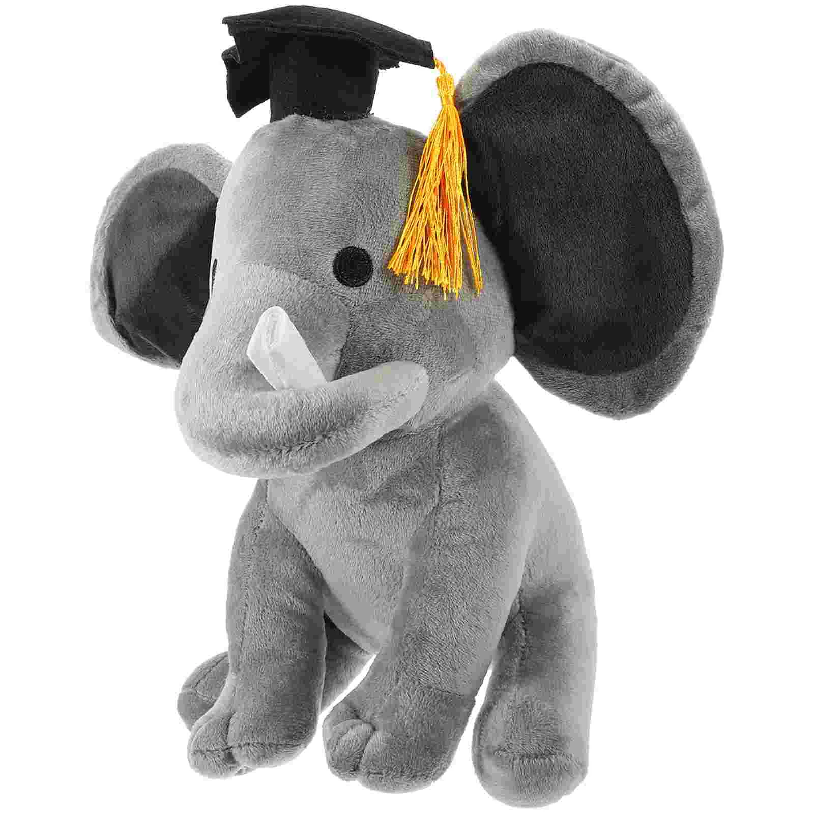 

Graduation Elephant Gift Stuffed Animal Cartoon Grey Pp Cotton Adorable Child