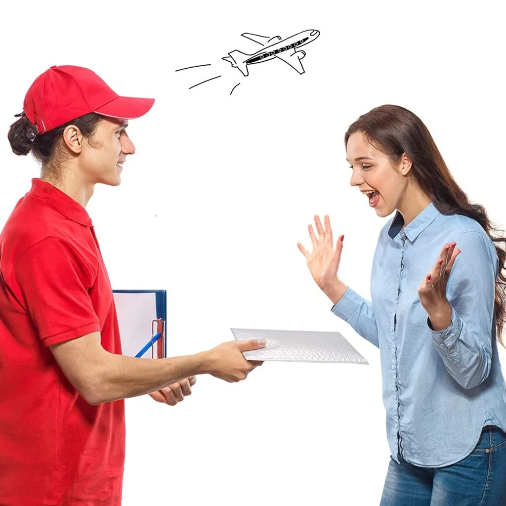 20 قطعة/الوحدة ساعي الذاتي ختم أكياس المغلف اصطف بولي رغوة فقاعة البريدية مبطن حقيبة البريد مقاوم للماء كيس البريد 22*25 سنتيمتر