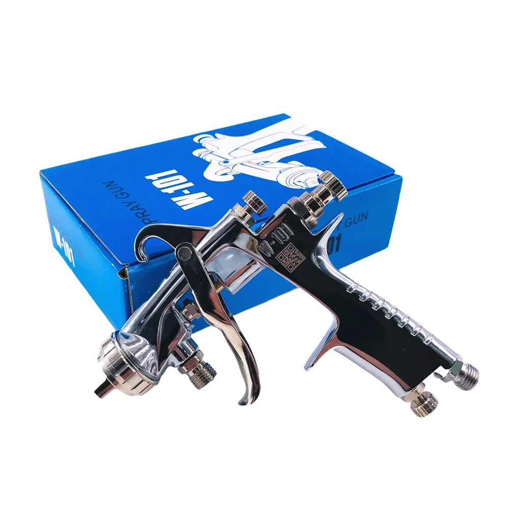 

High Quality W101 Hvlp Gravity Spray Gun W-101 400CC Plastic Pot 1.0/1.3/1.5/1.8mm Original Authentic Spray Gun