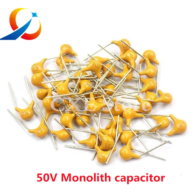 100Pcs 50V Monolithic Veramic Capacitor 10PF--10UF 22PF 47NF 220NF 1NF 4.7UF 1UF 100NF 330NF 0.1UF 102 104 105 106 103 473 334